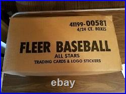 1 Case Of 1988 Fleer Baseball All Stars 4 Wax Boxes 24 Sets Each Lot Mc20l