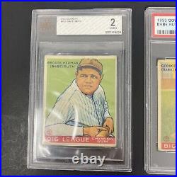 1933 Goudey Babe Ruth Set #52, #144, #149, #181. All 4 Goudey Babe Ruths WOW
