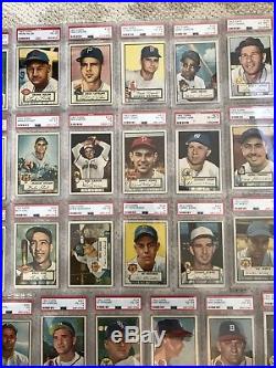 1952 Topps Baseball Card Starter Set 37 Card Lot All Psa Graded