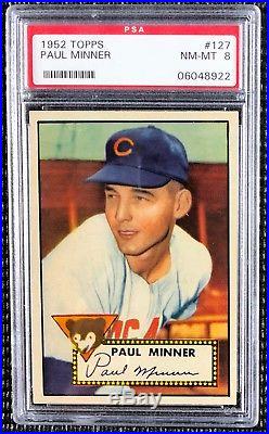 1952 Topps Starter Set Lot of 10 cards all graded PSA 8 NM-MT Near Mint Baseball