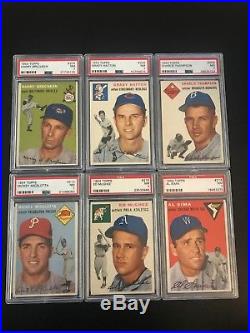 1954 Topps Baseball- Lot of 42 All PSA 7 NM NQ- Set Registry