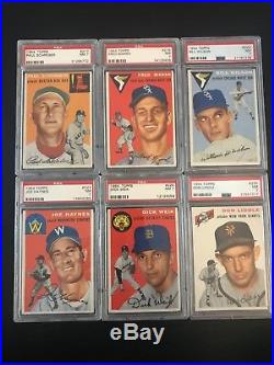 1954 Topps Baseball- Lot of 42 All PSA 7 NM NQ- Set Registry
