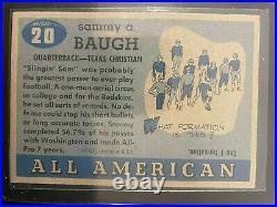 1955 Topps All-American Set Break # 20 Sammy Baugh (HOF) NM-MT TCU LEGEND