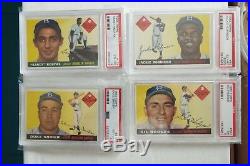 1955 Topps Brooklyn Dodgers (18) complete team set all cards are PSA