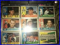 1960 TOPPS BASEBALL COMPLETE SET All 572 cards EX Cond(3 Graded). Very clean set