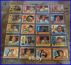 1960 Topps Partial Complete Set Lot (493/572) NM Mantle Aaron. All the big Stars