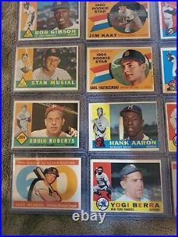 1960 Topps Partial Complete Set Lot (493/572) NM Mantle Aaron. All the big Stars