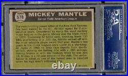1961 TOPPS HI #578 MICKEY MANTLE ALL STAR NY Yankees High Grade Set Break PSA 8
