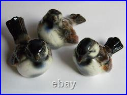 1962 Rare 3-Pc Set Goebel Sparrow Bird Figurine West Germany CV72, CV73, & CV74
