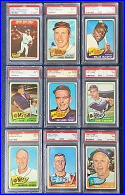 1965 Topps Baseball Complete Set 1-598 All Graded Psa 7 + Near Mint Registry #26