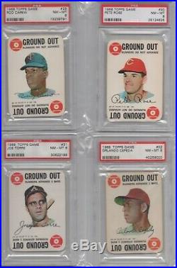 1968 TOPPS GAME Complete Set of 33 All PSA 8 + Mantle / Aaron / Mays Read