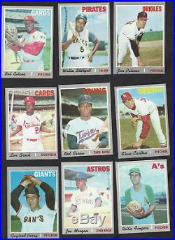 1970 Topps complete set NM/MT gorgeous set aaron, clemente, kaline all graded 7s