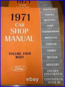 1971 Ford Original 7-set Shop Manual For All Ford Models-used In Good Condition