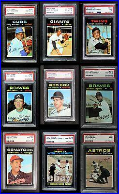 1971 Topps Baseball All-PSA Complete Set 8 NM/MT