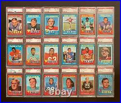 1971 Topps Football Near Complete All Psa Graded Set Total Of 244 Graded Cards