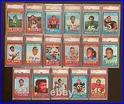 1971 Topps Football Near Complete All Psa Graded Set Total Of 244 Graded Cards