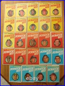 1971 Topps Scratch Off Complete Set #1-24 unused/no writing RED INSIDE NICE