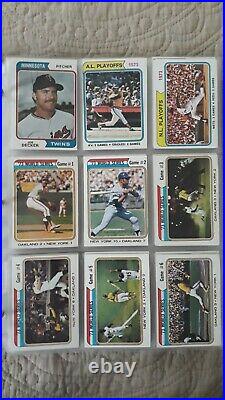 1974 Topps Baseball Complete Set+ All Traded+team Checklists, In Pages &binder