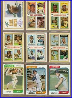 1974 Topps Baseball Complete Set with Red Checklists + ALL Variations EXMT/NRMT