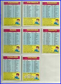 1974 Topps Football Complete Set with All Team Checklists & Wrapper