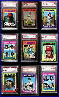 1975 Topps Baseball All-PSA Almost Complete Set 8 NM/MT