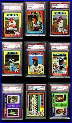 1975 Topps Baseball All-PSA Almost Complete Set 8 NM/MT