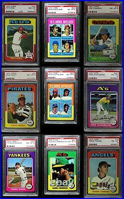1975 Topps Baseball All-PSA Complete Set 8 NM/MT