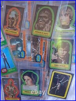 1977 STAR WARS Topps Trading Cards ALL SERIES 1 2 3 4 5 and Set of 55 Stickers