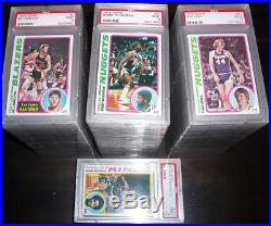 1978/79 Topps Basketball Complete PSA Graded Set 132 Cards all PSA 9 or PSA 10