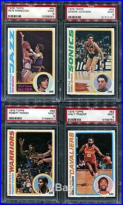 1978/79 Topps Basketball Complete PSA Graded Set 132 Cards all PSA 9 or PSA 10