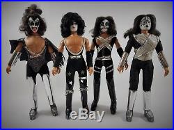 1978 Mego Kiss 12 Doll Set Gene Paul Peter Ace Original Complete All 4 Nice