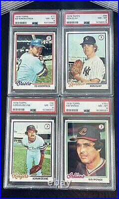 1978 Topps Baseball Psa Complete Your Registry Set Card Lot Of 45 All Psa 8 Nmmt
