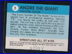 1982 WWF WWE Wrestling All Stars Card ANDRE THE GIANT rookie from cello pack