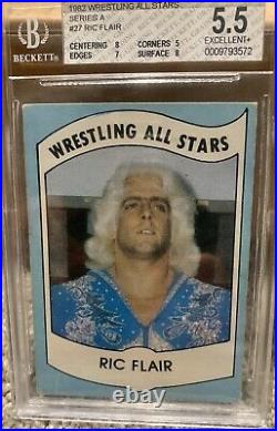1982 Wrestling All Stars Ric Flair Rookie #27 BGS 5.5 High Grade WWE Nature Boy