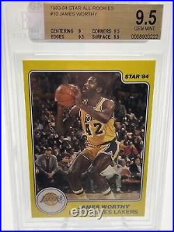 1983-84 STAR All-Rookies #10 James Worthy BGS 9.5 GEM MINT LA Lakers RC HOF