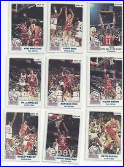 1984 STAR NBA All Star Game 34 card set Denver Police Dr. J (2), Bird, Magic