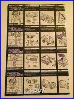 1985 Hasbro G1 Transformers Constructicons Box Set Devastator Original All Six