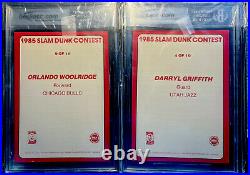 1985 Star Slam Dunk Supers Partial Set 8 Cards Wilkins Erving Drexler All Bgs