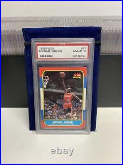 1986-1987 Fleer Basketball Complete Set 132 cards ALL PSA 8 NM-MT with Jordan RC