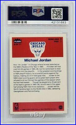 1986-87 Fleer Basketball ALL PSA 8 132 card set and the 11 card Sticker set