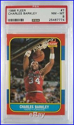 1986 87 Fleer Basketball Complete Set ALL PSA 8 or higher Michael Jordan Rookie