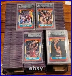 1986-87 Fleer Basketball Set All Graded BGS 8.5 Nm-Mt+ 119/132 Cards Iconic Set