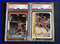 1986 FLEER Basketball Card Complete Set + Sticker Set ALL PSA Graded Jordan