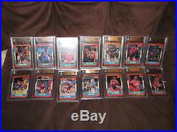 1986 Fleer Basketball 7 different Set Card Lot all graded BGS 9.5 Gem Mint