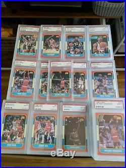 1986 Fleer Basketball Complete PSA 9 Graded Set Spot Break -ALL 132 Cards PSA 9