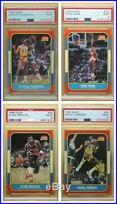 1986 Fleer Basketball Complete Set (1-132) All PSA 9 (NQ)
