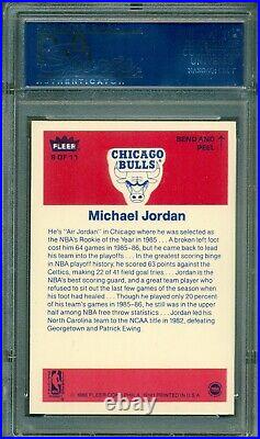 1986 Fleer Basketball Complete Set (132) with Stickers (11) ALL PSA 8 Jordan