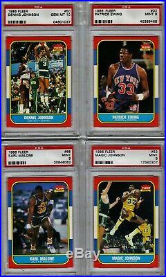1986 Fleer Basketball Complete Set, Michael Jordan All Psa 9 (beautifull Set)