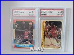 1986 Fleer Basketball Complete Set withStickers ALL PSA 8 (NQ) 143/143 MJ