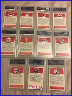 1986 Fleer Basketball Complete Sticker Set (1-11) ALL PSA 8! No Qualifiers